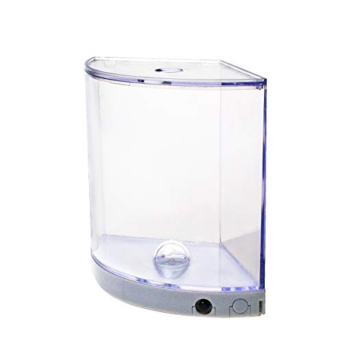 Saim Betta Corner Fish Tank,Acrylic Aquarium Tank Bowl with Light for Goldfish Betta Small Fish,Office Business Home