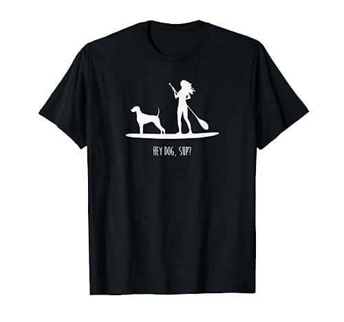 SUP - Stand Up Paddle Board with Dog T-Shirt