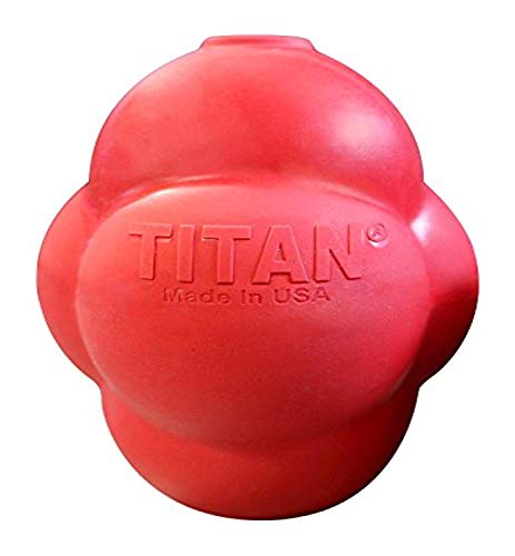 Titan Busy Bounce, Tough Durable Treat Dispensing Dog Toy with Unpredictable Bounce, Large | Made in USA