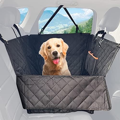 Tlsiod Large Dog Car Seat for Pet Travel, Thicken Pad，Breathable and Nonslip Backseat Dog Hammock, Heavy-Duty Car Seat Cover Protector Fits for Cars, Trucks & SUVs (M)