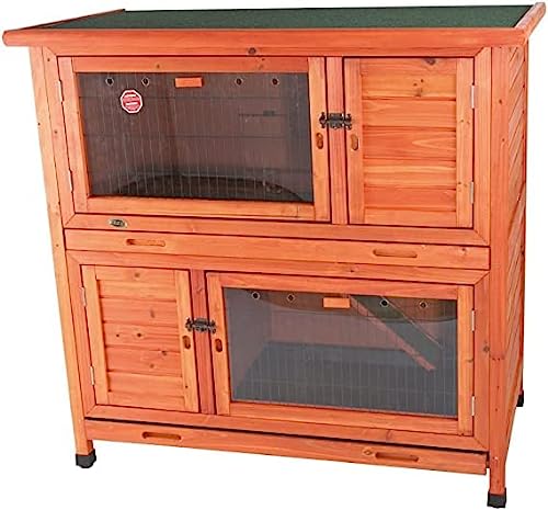 TRIXIE Pet Products 2-in-1 Rabbit Hutch with Insulation, 45.5 x 25.5 x 44.25 inches