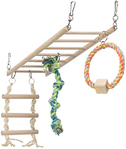 TRIXIE Small Animal Suspension Bridge, Cage Accessories, Pet Toys for Rats, Ferrets