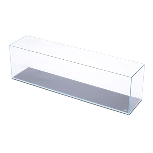 Ultum Nature Systems Ultra Clear Rimless Aquarium - Low Iron Glass Fish Tank with 45° Mitired Edges, 5mm-12mm Thick, Leveling Mat Included (90B, Long, 12 Gallon)