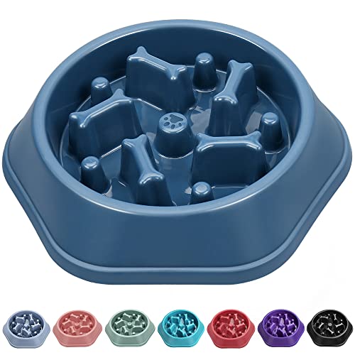 UPSKY Slow Feeder Dog Bowls Anti-Chocking Slower Feeding Dog Puzzle Bowl Puppy Slow Eating Dog Bowl, Interactive Bloat Stop Dog Food Bowl Dishes Non-Slide Lick Treat Bowl for Small Medium Breed Dogs