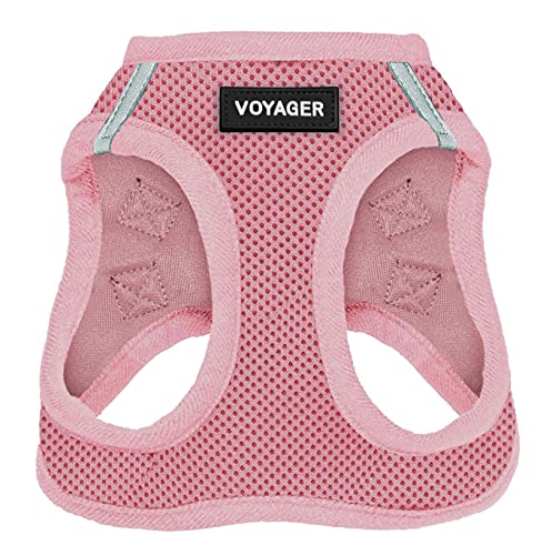 Voyager Step-in Air Dog Harness - All Weather Mesh Step in Vest Harness for Small and Medium Dogs by Best Pet Supplies - Harness (Pink), Small