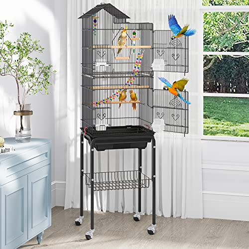 Bird Cages For Parakeets With Stand 2023 Vet Ranch We Love Pets   Yitahome 62 Inch Metal Bird Cage Large Parakeet Cages For Parrot Cockatiel 