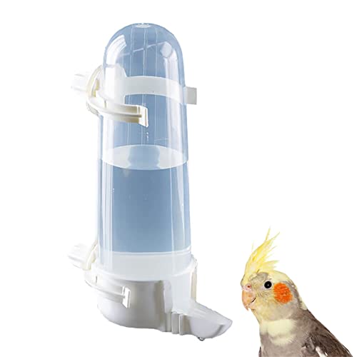 Yulexpy Pet Bird Water Feeder, 8.45 Fl Oz Parrot Water Dispenser, Bird Cage Suspended Automatic Water Dispenser, Bird Feeders for Parakeet Budgie Cockatiel Lovebirds Canary Finch (1Pcs)