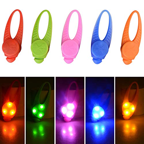 5-Pack LED Light Up Dog Collar Light, Waterproof Dog Cat Pet Safety Strobe Harness Leash Necklace Lights for Large Medium Small Dogs at Night Time Walking Camping Warning Reflective Gear Accessories