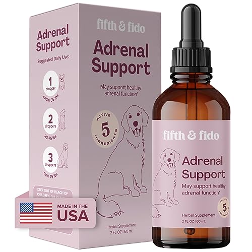 Adrenal Support for Dogs - Adrenal Support Supplements - Kidney Support for Dogs - Natural Cushings Treatment for Dog Kidney Support - Dog Adrenal Support - Add to Dog Treats or Kidney Dog Food