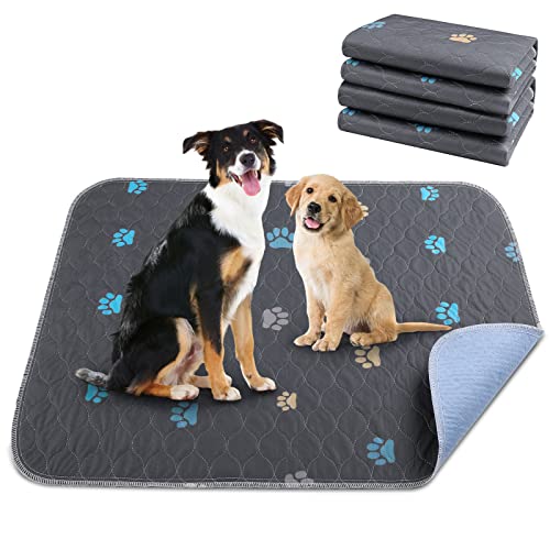 Aitmexcn Washable Puppy Dog Pee Pad, 2PCS 100% Waterproof Whelping Training Mat for Puppy/Senior Dog, Fast Drying Reusable Puppy Pads for Indoor, Outdoor and Car Travel- 32'' x 36''