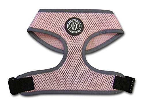 American Kennel Club Nylon Extra Comfort Mesh Harness for Dog, Medium, Pink