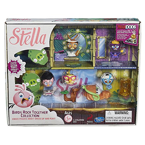 Angry Birds Stella Telepods Birds Rock Together Figure Collection [Stella, Poppy, Willow, Gale, & Dahlia]