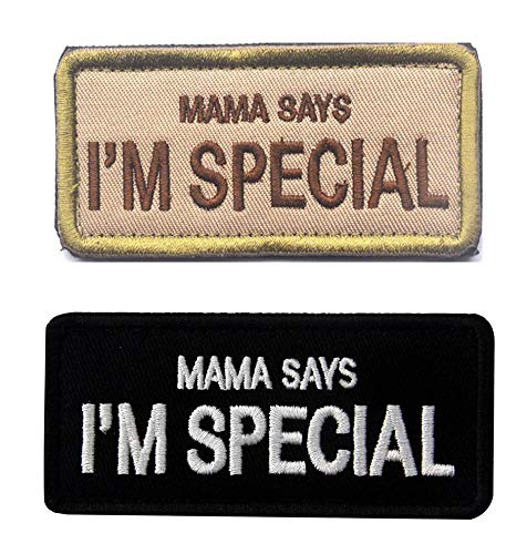 Antrix 2 Pack Funny Mama Says I am Special Patch Hook and Loop Military Badge Patch for Backpacks Caps Hats Vests Bags Dogs Harness Vest