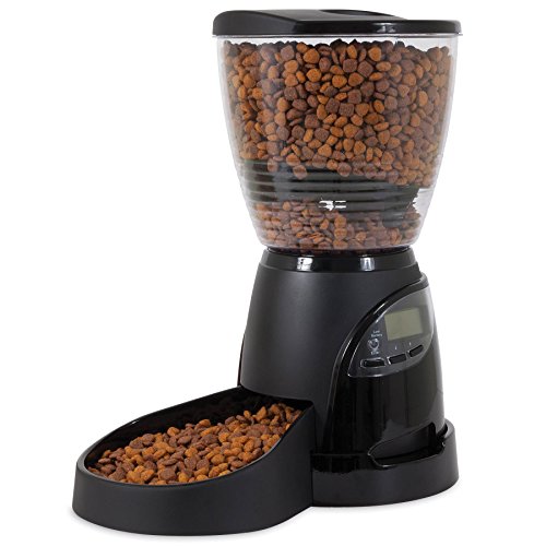 Aspen Pet Lebistro Programmable Cat & Dog Feeder 2 Sizes Black (24232), 18 Cups