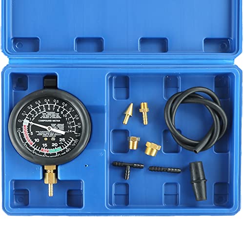 ATPEAM Vacuum and Fuel Pump Tester Gauge Kit, Fuel Pump Pressure & Vacuum, Carburetor Intake Manifold, & Vacuum Test