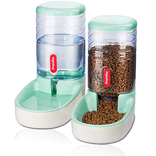 Automatic Pet Feeder Small&Medium Pets Automatic Food Feeder and Waterer Set 3.8L, Travel Supply Feeder and Water Dispenser for Dogs Cats Pets Animals