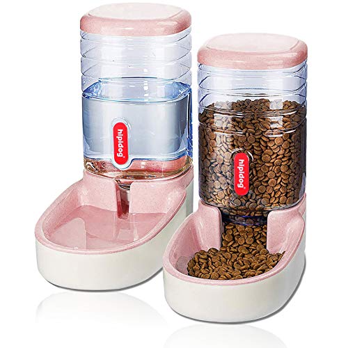 Automatic Pet Feeder Small&Medium Pets Automatic Food Feeder and Waterer Set 3.8L, Travel Supply Feeder and Water Dispenser for Dogs Cats Pets Animals