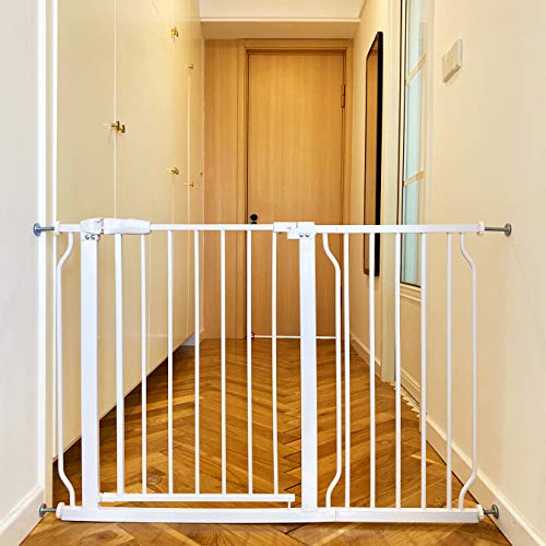 BalanceFrom Easy Walk-Thru Safety Gate for Doorways and Stairways with Auto-Close/Hold-Open Features, Fits 43.3 - 48 Inch Openings