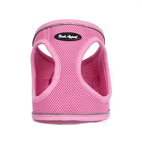 Bark Appeal Reflective Mesh Step in Harness, XX-Small, Pink