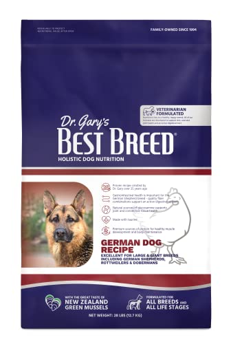 Best Breed Dr. Gary's German Dog Diet Made in USA [Natural Dry Dog Food] - 28lbs, Dark Brown, Medium