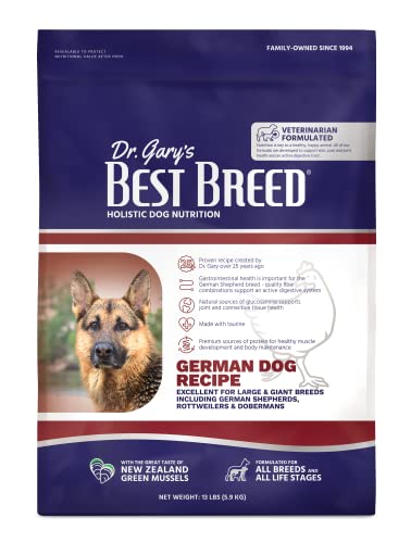 Best Breed Dr. Gary's German Dog Diet Made in USA [Natural Dry Dog Food]- 13lbs, Dark Brown