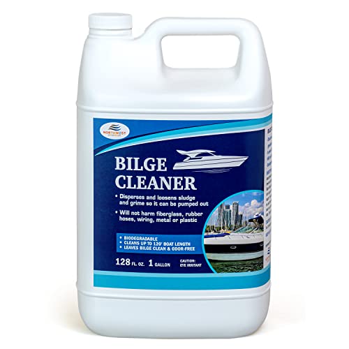 Bilge Cleaner for Boats - Highly Effective Removing Dirt, Grime, Emulsifying Oil, and More. Easy to use, Fast Results, Biodegradable (One Gallon)