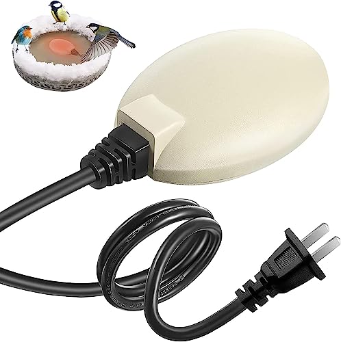 Bird Bath Heater Birdbath Deicer - Pond De-icer Water Heater Thermostatically Controlled Water Deicer in Winter Outdoor Bird Bath Deicer for Garden Patio Yard and Lawn