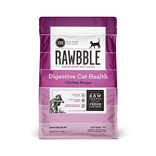 BIXBI Rawbble Dry Food Chicken Digestive Health Recipe for Cats, 3lb