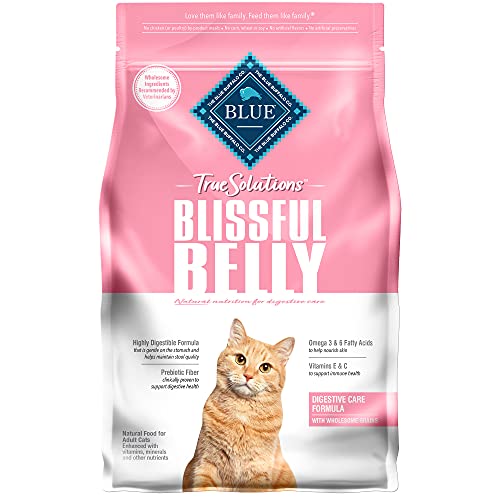 Blue Buffalo True Solutions Blissful Belly Natural Digestive Care Adult Dry Cat Food, Chicken 3.5-lb