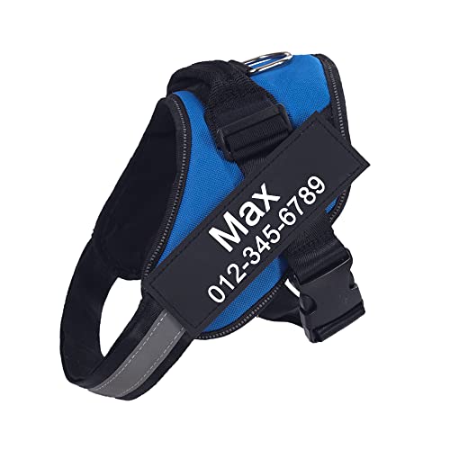 Captree Custom Dog Harness, Personalized Dog Vest, Breathable Adjustable Pet Harness for Large Medium and Small Dogs Outdoor Walking - No More Tugging or Choking