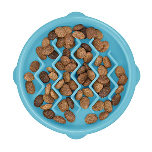 Catstages Kitty Slow Feeder Cat Bowl, Blue