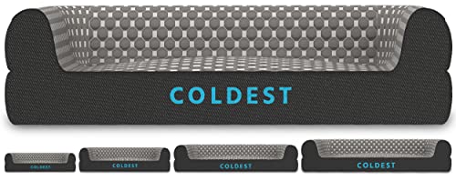 Coldest Cozy Dog Bed - Cooling Small, Medium Large Dogs Beds - Best for Washable Removable Cover Comfy and Anti Slip (Small, Grey)