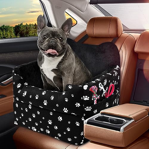 Cullaby Dog Car Seat for Small and Medium Dogs Booster Seat up to 30 lbs, Safety Comfortable Pet Car Seat for Front and Back Seat, Detachable and Washable