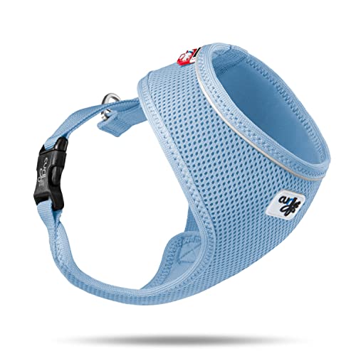 Curli Basic Harness Air-Mesh Dog Harness Pet Vest Adjustable Step-in Light Harness SkyBlue L