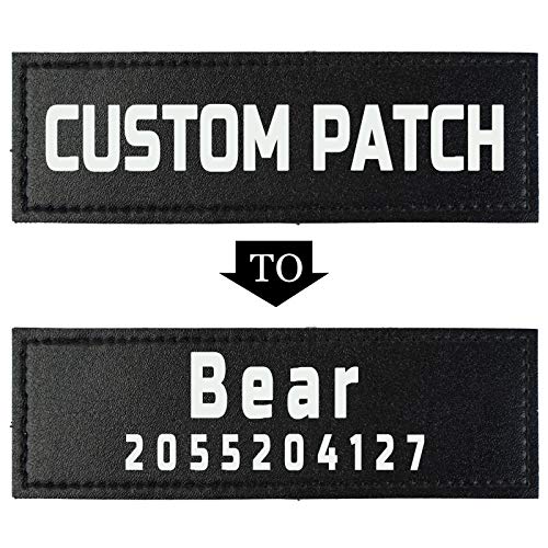 Custom Patch 2 Pieces Dog Vest Patches, Personalized Removable Tactical Patches for Dog Harness Service Dog in Training and Dog Halter Patches with Hook and Loop