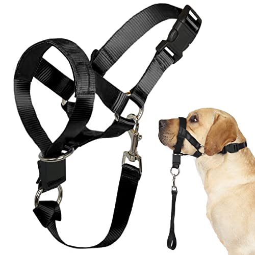 Dog Head Collar, No Pull Training Tool for Dogs on Walks, Soft Padded Head Halter to Stops Dog Pulling on Leash XL