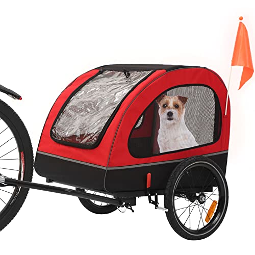 Dog Trailer, Medium Dog Buggy, Bicycle Trailer for Small and Medium Dogs Under 88 lbs