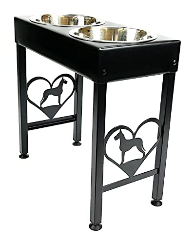 Elevated dog feeder stand raised dog bowls 21" tall for Great Dane