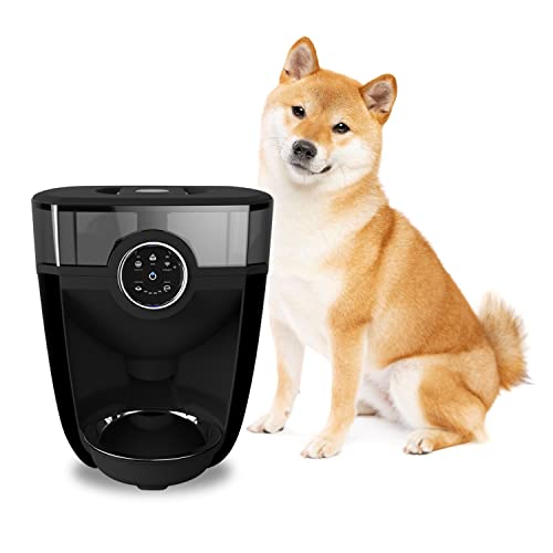 Feeder-Robot by Whisker (Black with Smoke Hopper) - Automatic Pet Feeder, WiFi Enabled, Feed Your Cat or Dog from Anywhere, Designed & Assembled in USA