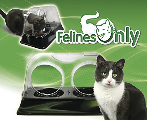 Felines Only - the Purrrfect Cat Dish - Veterinarian Designed Cat Feeding Bowl that Keeps Dogs Out of the Cat Food