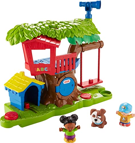 Fisher-Price Little People Toddler Musical Toy Swing & Share Treehouse Playset with 3 Figures for Pretend Play Ages 1+ Years (Amazon Exclusive)