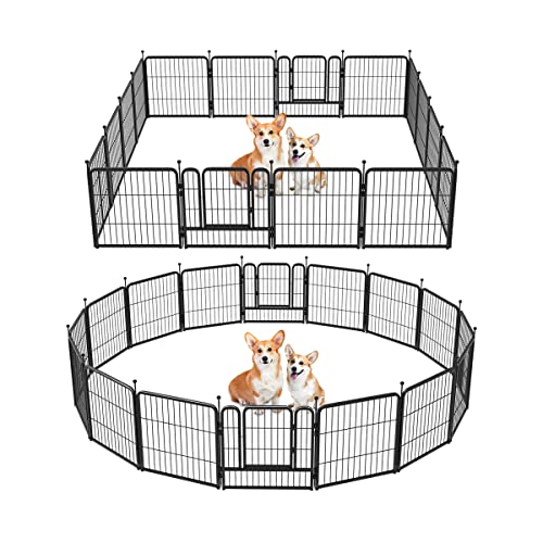 FXW Rollick Dog Playpen Designed for Camping, Yard, 24" Height for Puppies/Small Dogs, 16 Panels