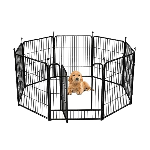 FXW Rollick Dog Playpen Designed for Camping, Yard, 32" Height for Small/Medium Dogs, 8 Panels