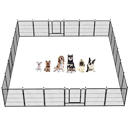 FXW Rollick Dog Playpen Designed for Camping, Yard, 32" Height for Small/Medium Dogs, 24 Panels