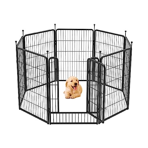FXW Rollick Dog Playpen Designed for Camping, Yard, 40" Height for Small/Medium Dogs, 8 Panels