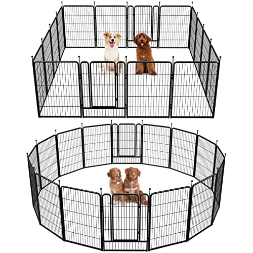 FXW Rollick Dog Playpen Designed for Camping, Yard, 40" Height for Large/Medium/Small Dogs, 16 Panels