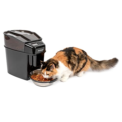 Healthy Pet Simply Feed - PetSafe Automatic Feeder - Headquartered in Knoxville, TN - Automatic Dog Feeder from the Engineers of the Smart Feed & Dancing Dot - 1-Year Comprehensive Protection Plan,Black