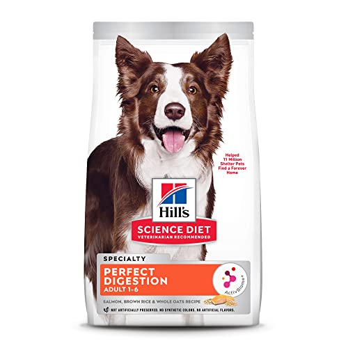 Hill's Science Diet Adult Dog Dry Food, Perfect Digestion, Salmon, Oats, & Rice Recipe, 3.5 lb. Bag