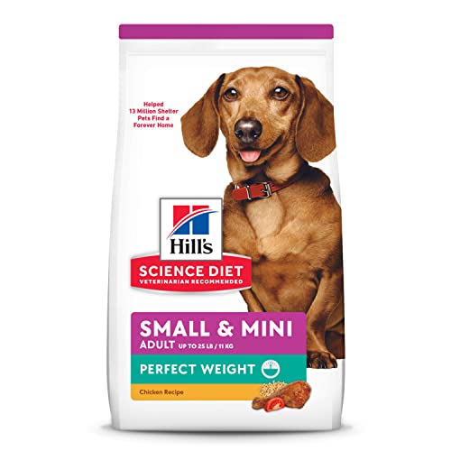 Hill's Science Diet Adult Perfect Weight Small & Mini Chicken Recipe Dry Dog Food, 12.5 lb. Bag