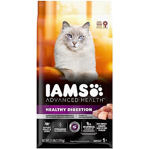 Iams Advanced Health Healthy Digestion Turkey and Chicken Recipe Adult Dry Cat Food, 3.5 lb. Bag